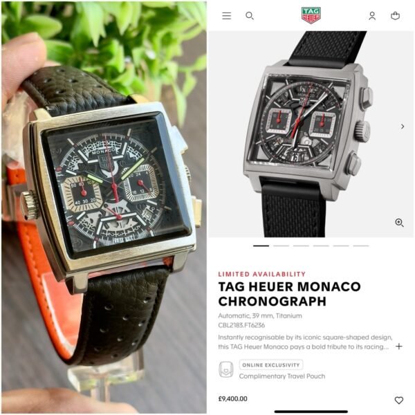 Tag Heuer Monaco 7A Quality Mens Watch - Image 7