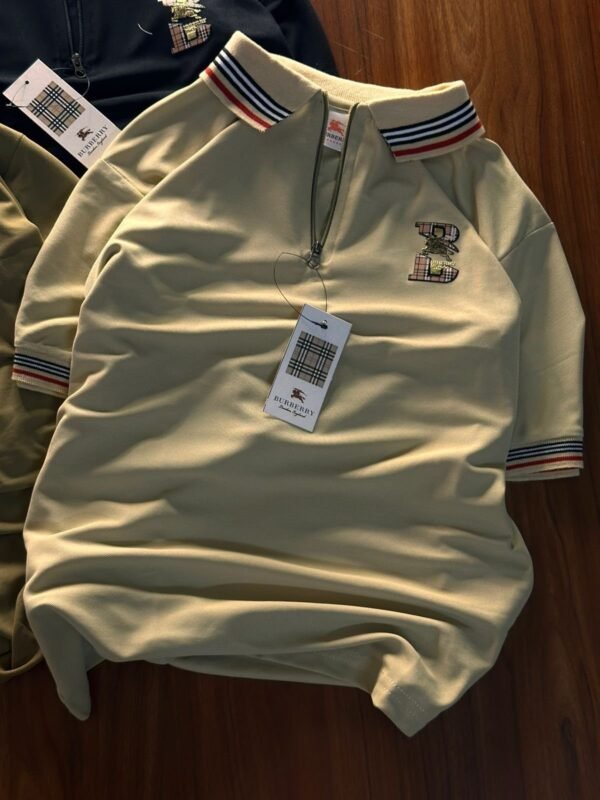 Burberry Premium Quality Collar Tshirt - Image 5