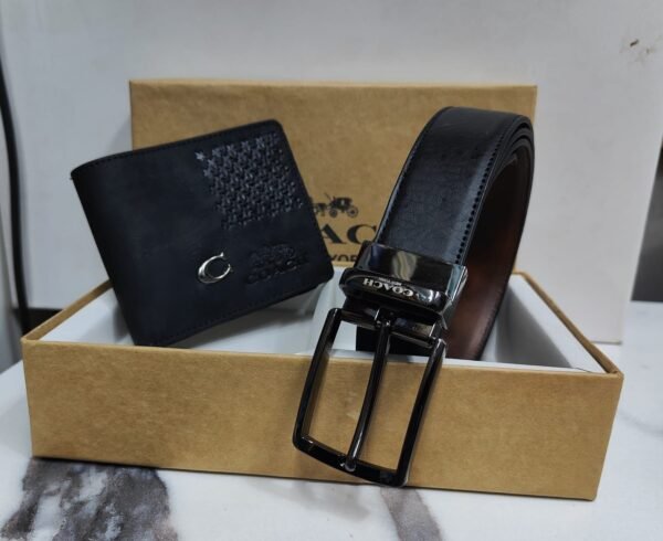 Coach Imported Wallet And Belt Combo - Image 3