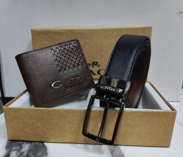 Coach Imported Wallet And Belt Combo - Image 4
