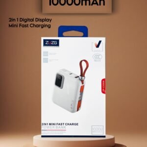 10000mAh 22.5W Fast Charging Power Bank With In-Built Cable