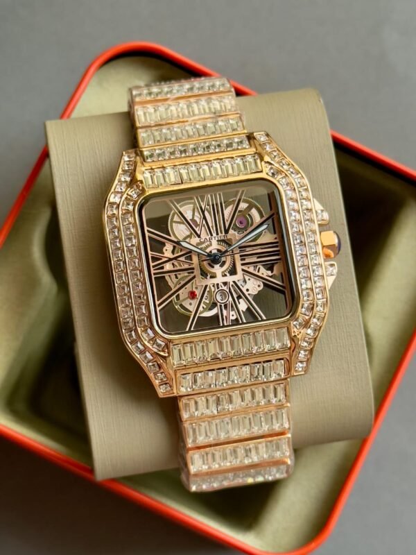 Cartier Skeleton Dial Quartz Men's Watch - Image 2