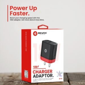 18W Fast Charging Adaptor With Dual USB Ports