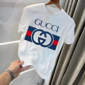Gucci Round Neck Printed Cotton T-shirt