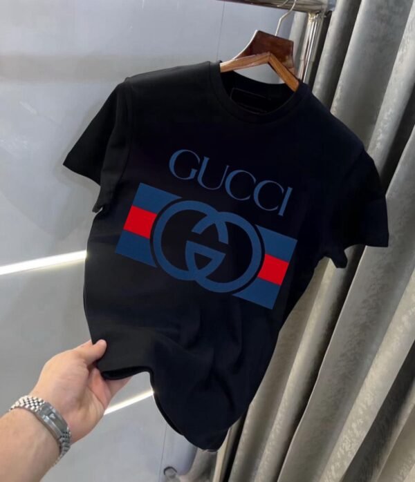 Gucci Round Neck Printed Cotton T-shirt - Image 2
