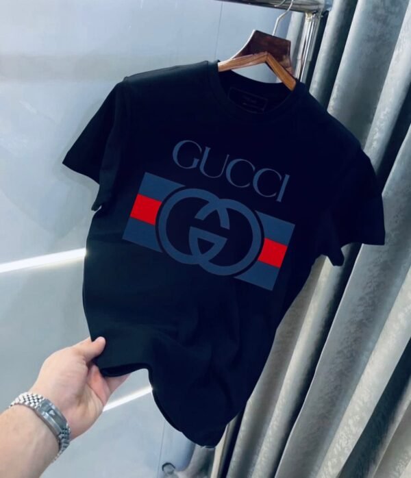 Gucci Round Neck Printed Cotton T-shirt - Image 4