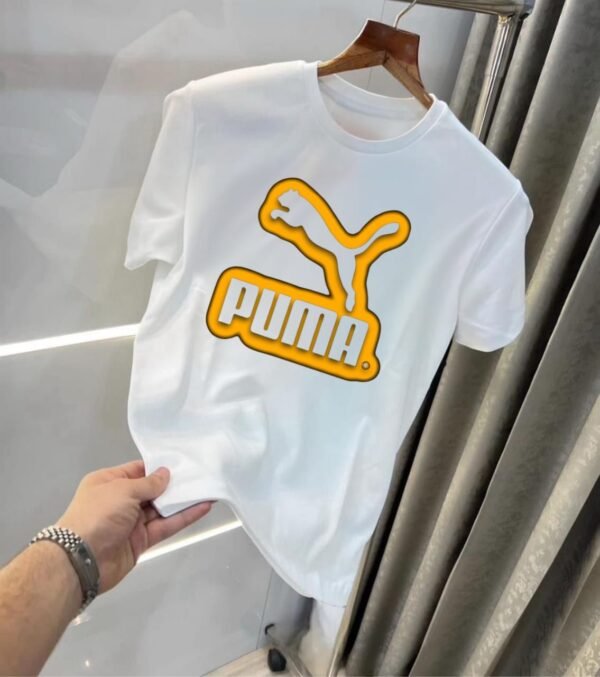 Puma Round Neck Printed Cotton T-shirt - Image 2