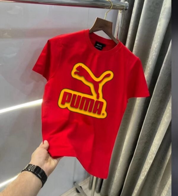 Puma Round Neck Printed Cotton T-shirt - Image 3