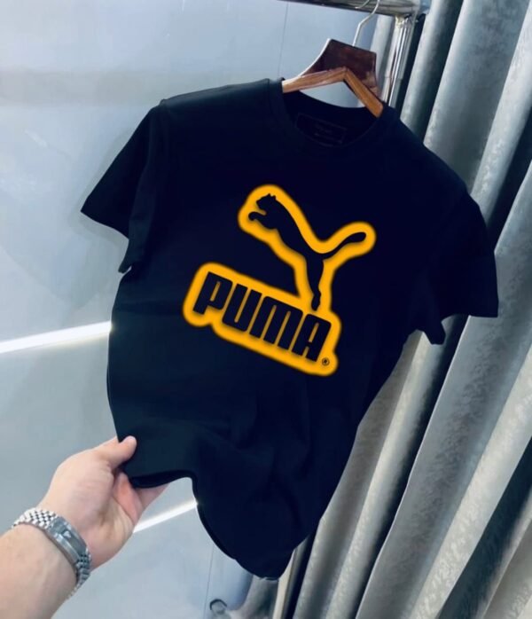 Puma Round Neck Printed Cotton T-shirt - Image 4