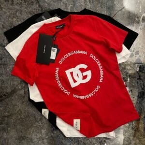D&G Round Neck Printed Cotton T-shirt