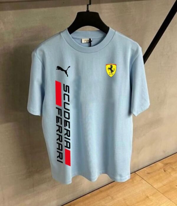 Puma Ferrari Round Neck Printed Cotton T-shirt - Image 3