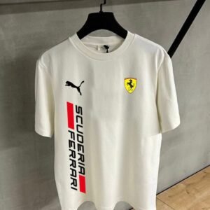 Puma Ferrari Round Neck Printed Cotton T-shirt