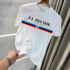 Us Polo Round Neck Printed Cotton T-shirt