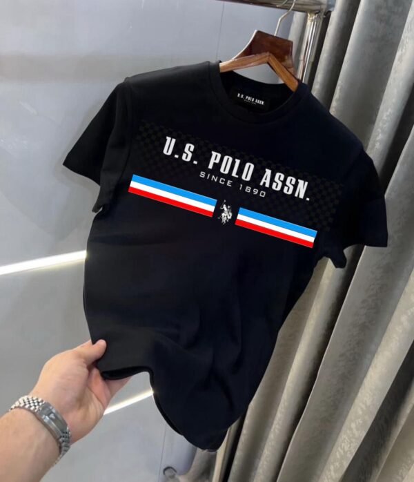 Us Polo Round Neck Printed Cotton T-shirt - Image 2