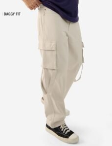 Zara Unisex Imported Fabric Baggy Fit Cargo Pants