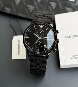Armani Chronograph Full Black Analogue Watch With Date