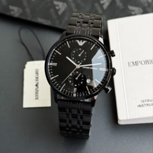 Armani Chronograph Full Black Analogue Watch With Date