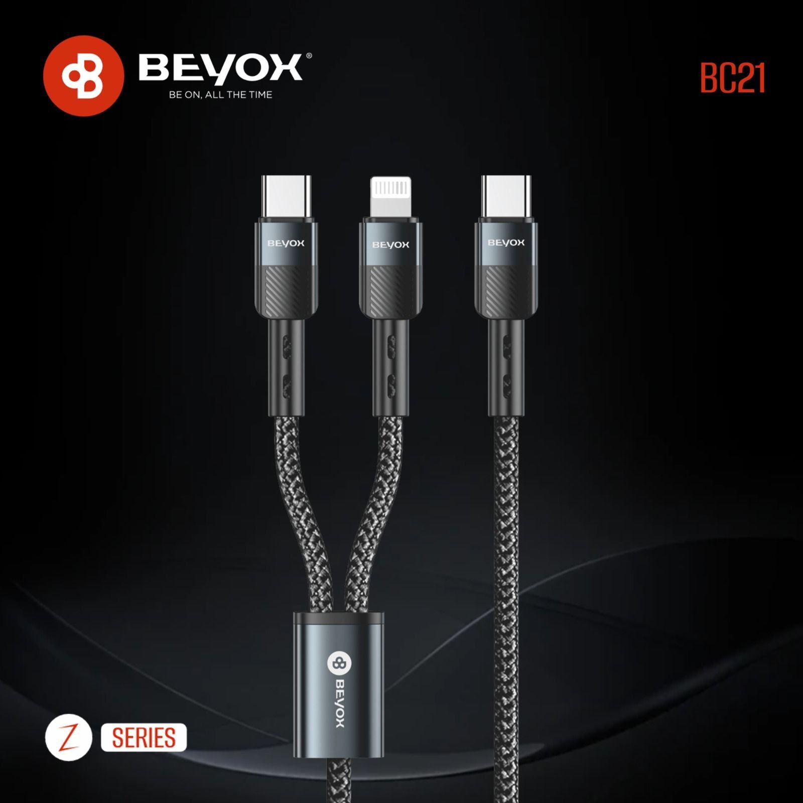 100W 2 in 1 Type C And Lightning Cable