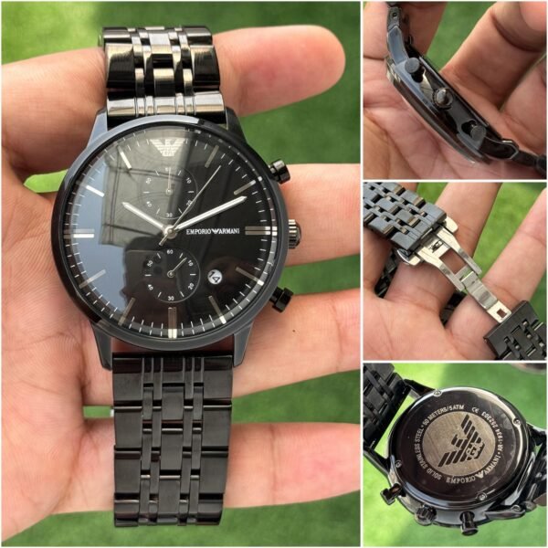 Armani Exclusive Black Super Slim Watch - Image 5