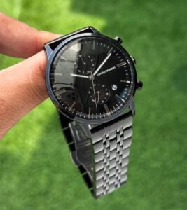 Armani Exclusive Black Super Slim Watch