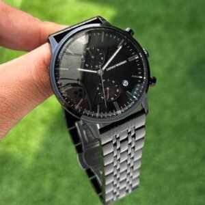 Armani Exclusive Black Super Slim Watch
