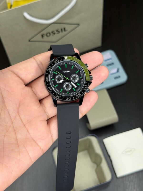 Fossil Bannon Multifunction Silicone Mens Watch - Image 2