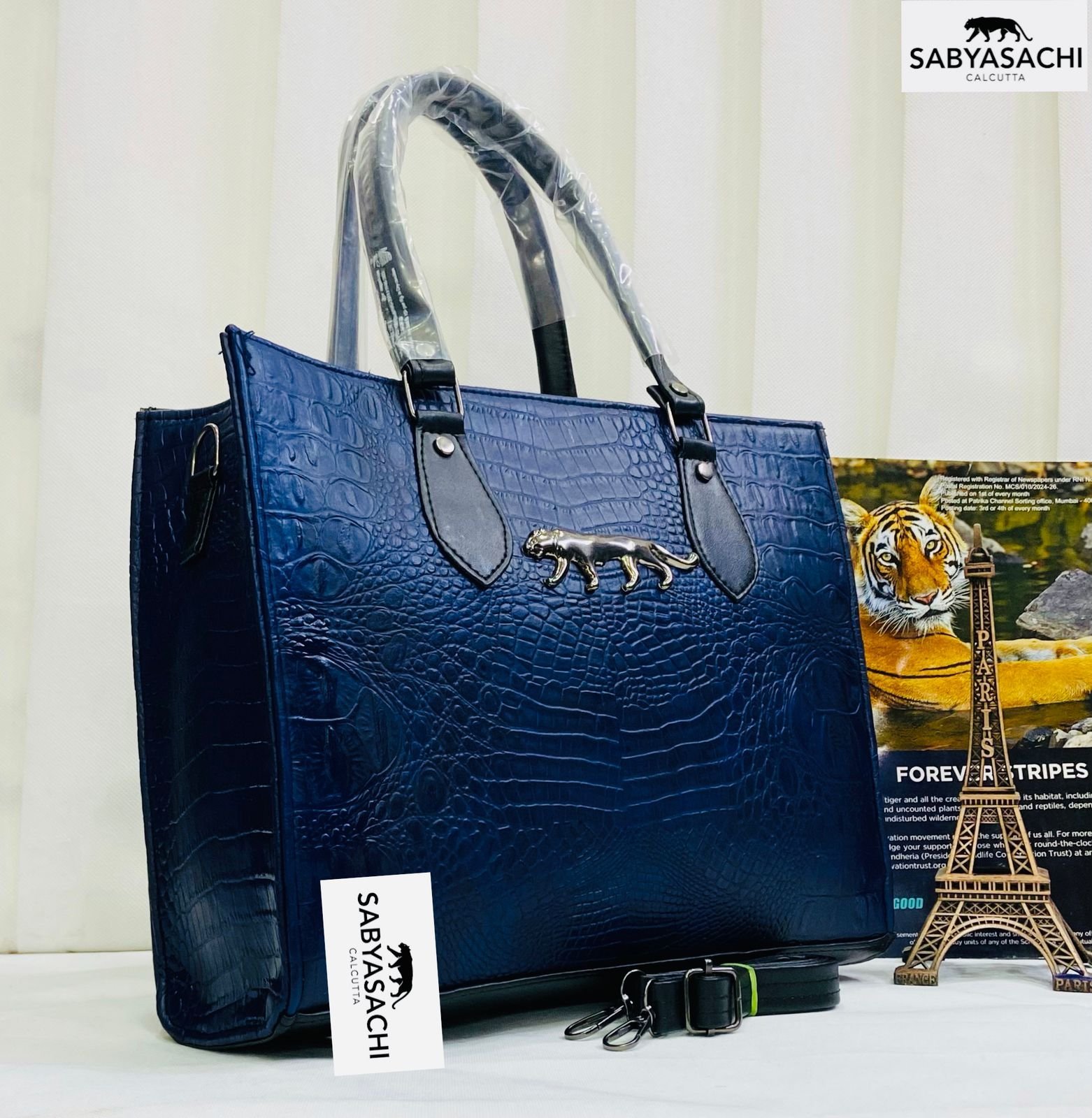 Saybachi New Crocodile Leather Office And Travel Tote Bag - Image 3