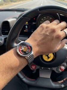 Ferrari Steering Wheel-Themed Analog Watch