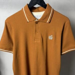 Ted Baker Premium Ribbed Polo T-shirt With Og Tag